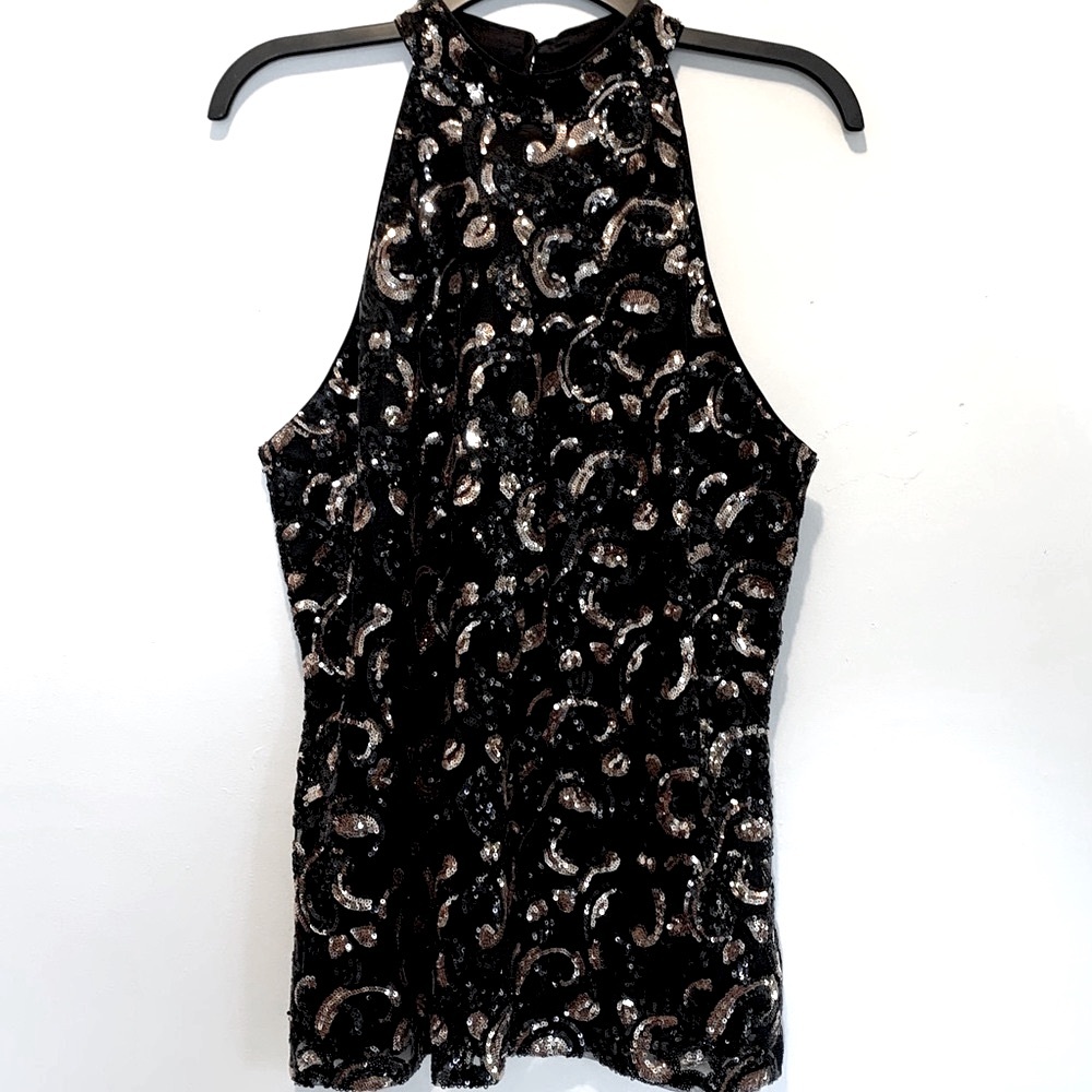 Calligraphie Sparkle Party Sleeveless Top